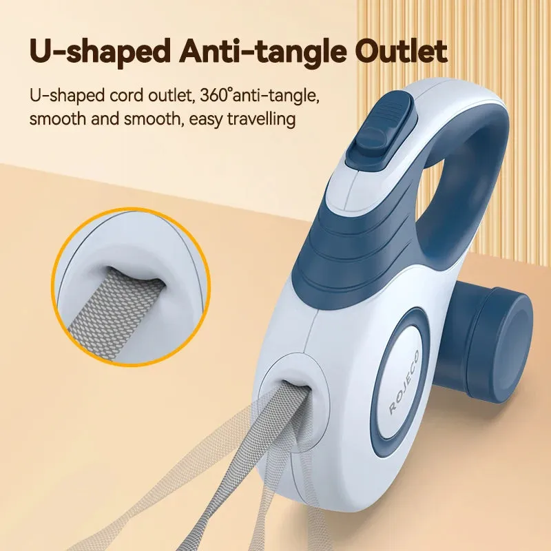 ROJECO Automatic Retractable Dog Leash for Small Dogs and Cats - Durable Nylon Rope for Outdoor Activities