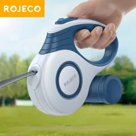 ROJECO Automatic Retractable Dog Leash for Small Dogs and Cats - Durable Nylon Rope for Outdoor Activities