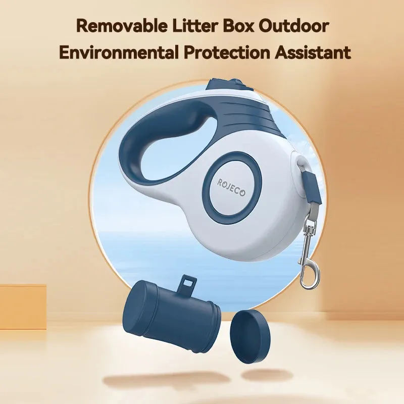 ROJECO Automatic Retractable Dog Leash for Small Dogs and Cats - Durable Nylon Rope for Outdoor Activities