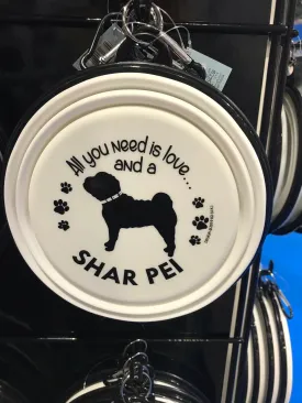 Shar Pei Collapsible Travel Bowl (large)