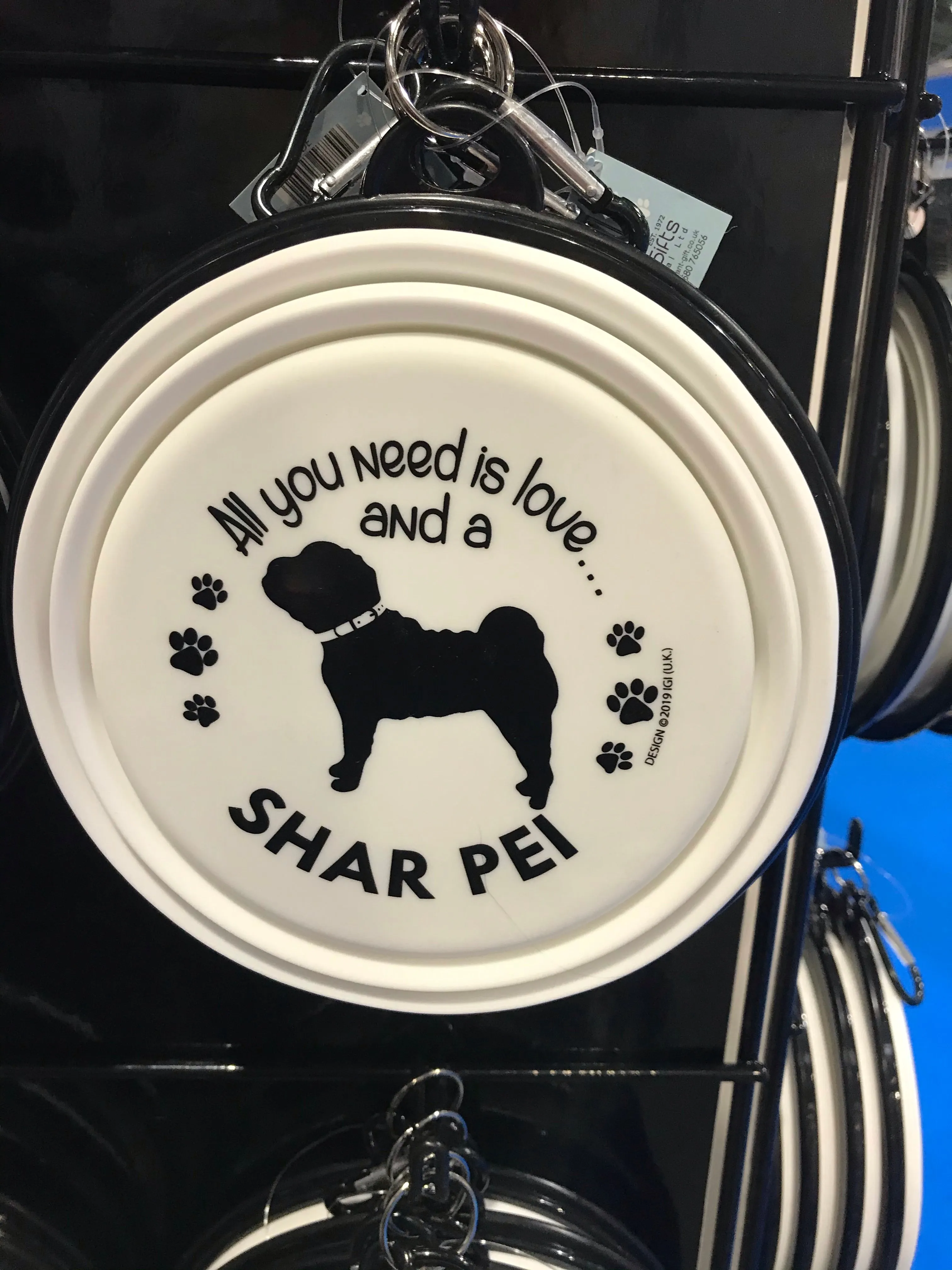 Shar Pei Collapsible Travel Bowl (large)
