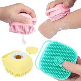 Silicon Cleaning Brushes Massage Skin Scrubber Can Fill Shampoo