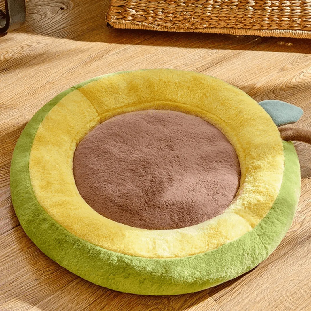 Soft Plush Cat Calming Bed Warm Fluffy Basket Round House