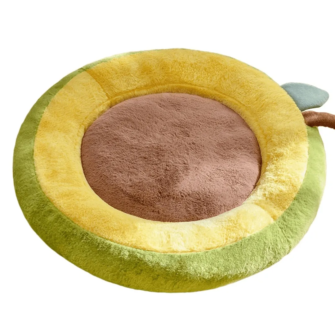 Soft Plush Cat Calming Bed Warm Fluffy Basket Round House