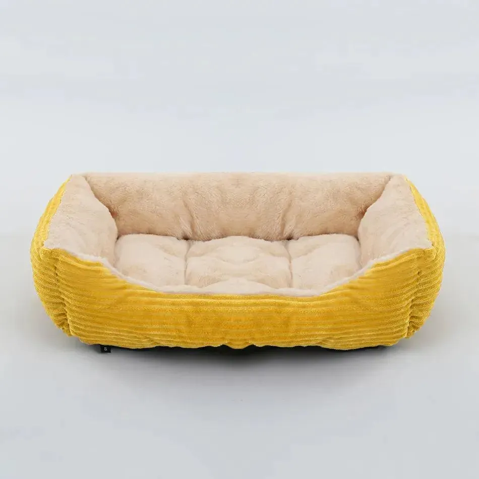Square Plush Kennel Bed