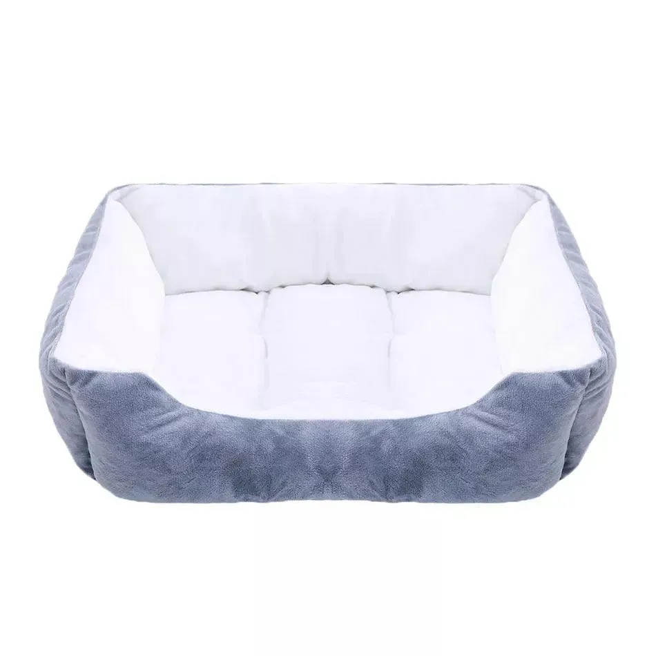 Square Plush Kennel Bed