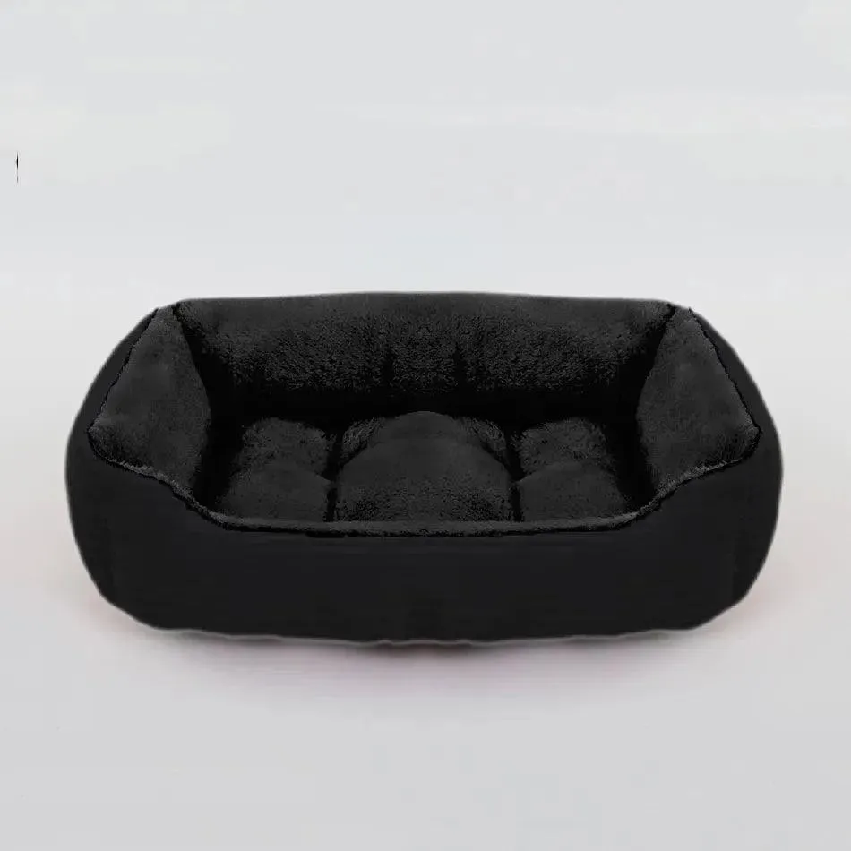 Square Plush Kennel Bed