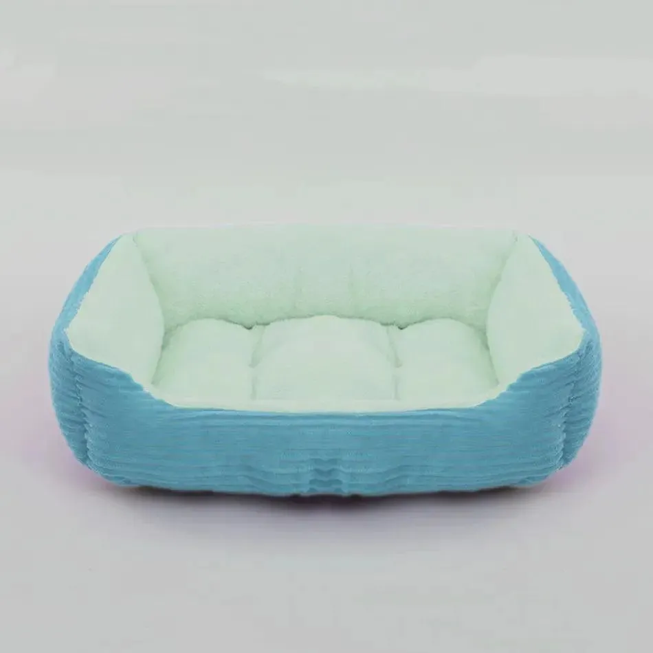 Square Plush Kennel Bed
