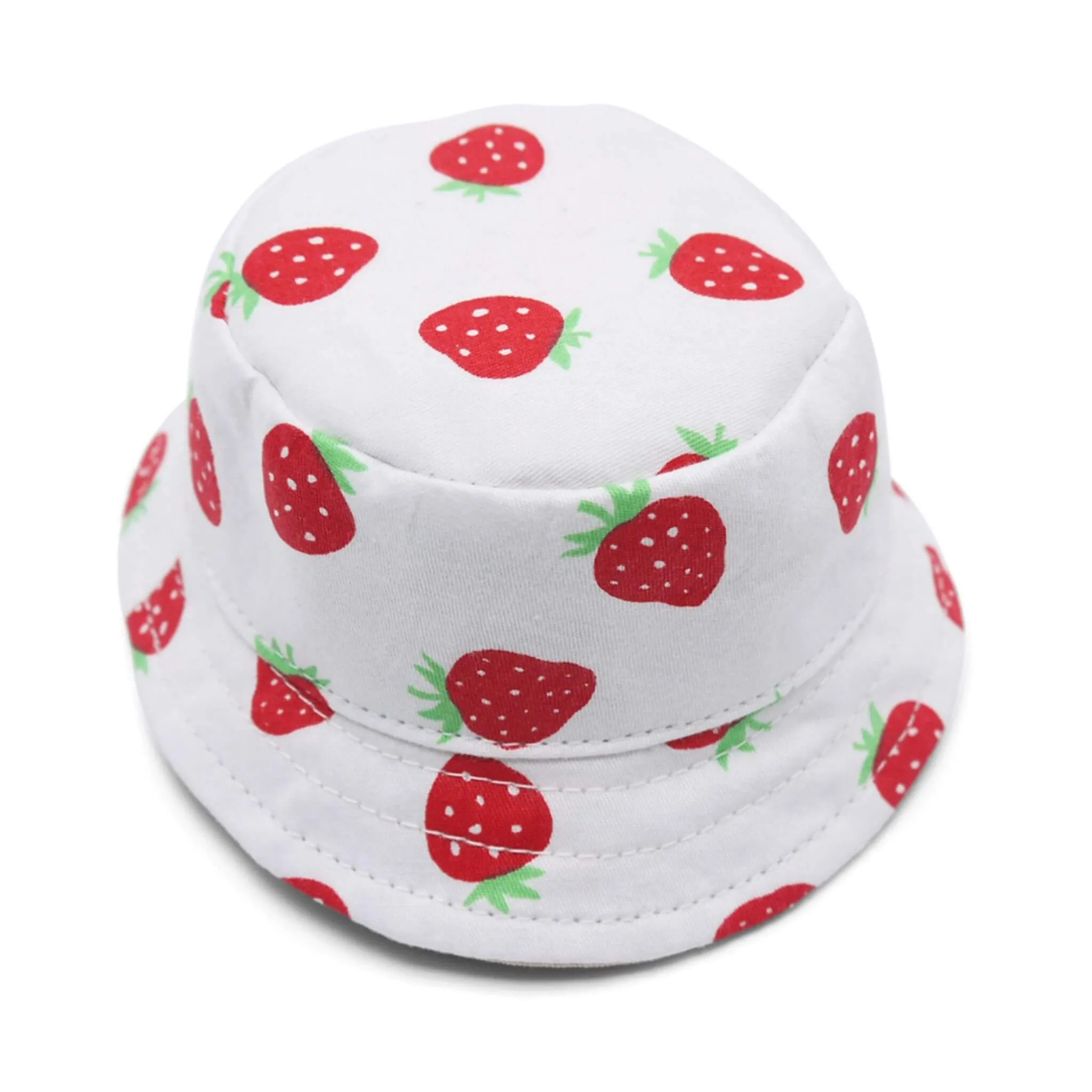 Strawberry Bucket Dog Hat