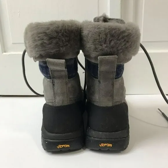 UGG Gray Black Adirondack Boots Size 6