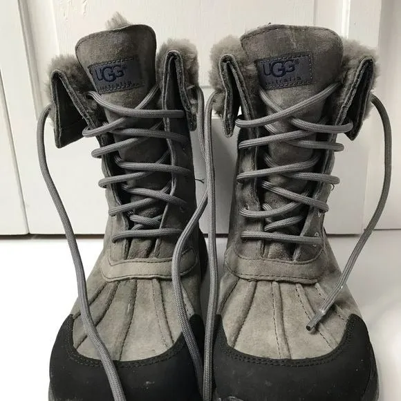 UGG Gray Black Adirondack Boots Size 6