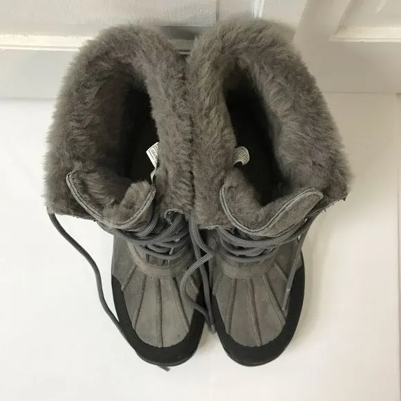 UGG Gray Black Adirondack Boots Size 6