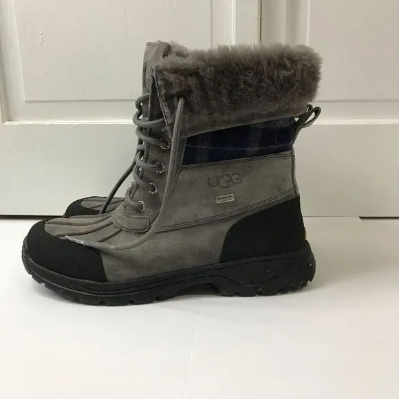 UGG Gray Black Adirondack Boots Size 6